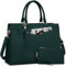 RAINSMORE Sac Cabas Femme Ordinateur Portable 15.6 Pouces Sac de Cours PU Cuir avec Pochettes et Clutches pour Affaires Travail