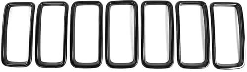 Griglia Da Corsa Inserti Griglia Anteriore, Accessori Esterni ABS Nero Confezione Da 7 Per Jeep Per Renegade 2019 2020 Anteriori Griglia Radiatore