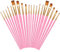 Vicloon 20 Stück Pinselset, Nylon Pinsel, Künstlerpinsel, Hochwertige Pinsel mit Kunststoffgriff, Premium Nylon Acrylfarben Pinselset, Malerei Ölfarben Brush Set für Erwachsene und Kinder, Rosa