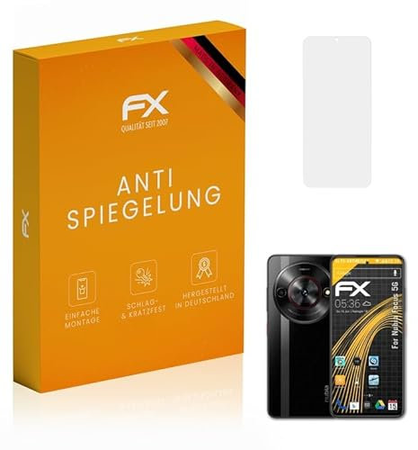 atFoliX Panzerfolie kompatibel mit Nubia Focus 5G Schutzfolie, entspiegelnde und stoßdämpfende FX Folie (3X)