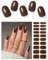 Wahrshei UV Gel Strips | 20 pcs Dark Brown UV Nagelfolie Selbstklebend | Nagel Gellack Wraps