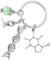 WATIIFUFU Rucksäcke Süße Handy Kinder Graduation Biology für Chemistry Pendant DNA Science Schlüsselanhänger Keychain Mädchen Helix Keyrings Lovers Charm Microscope Grad Key Double
