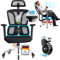 MELOKEA Bürostuhl 200 KG, Bürostuhl Ergonomisch, 4D-Armlehnen, Verstellbare Sitztiefe, Gummirollen, 4-stufige Neigung, Hoher Rücken, EN 12520 Zertifizierter Ergonomischer Schreibtischstuhl