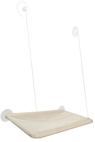 Katzen Fensterliege Fensterbank rutschfest - Selbstwärmende Katzenmatte für Hängemattensitz mit 4 starken Saugnäpftassen für großes Haustier im Innenbereich