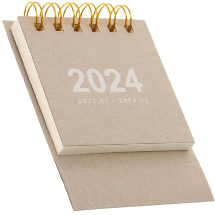 SECFOU Mini Tischkalender, Tischkalender, Einzigartiger Tischkalender, Tagebuchkalender, Familienkalender, Täglicher Klappkalender Für Den Tischkalender, Filigraner Monatskalender,
