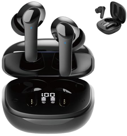 Snrtevu Ki üBersetzer KopfhöRer, Smartbuds Ki KopfhöRer Mit Direktem üBersetzer, Bluetooth Headset Mit Echtzeit-üBersetzung In 144+ Sprachen FüR Echtzeit-üBersetzung, FüR Studium Und Reisen (Schwarz)