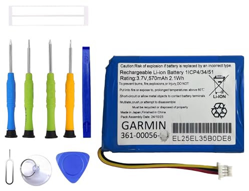 ERYNK 361-00056-08 New Replacement Battery Compatible with Garmin Camper 770 LMT-D GPS Navigation Navi with Tool Kit