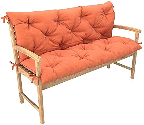 Dickes Kissen für Hollywoodschaukel mit Rückenstützkissen – Ersatzkissen für Outdoor-Hängematte 2 bis 3 Sitzer und Holzstuhl für ultimativen Komfort