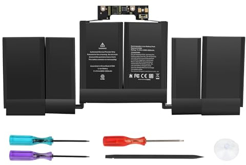 ASUNCELL A1964 A1989 Laptop Akku für MacBook Pro 13 Inch A1989 (Mid 2018, 2019), MacBook Pro 13 Inch A2251 (2020), EMC 3214 3358 3348, 11.41V/58Wh
