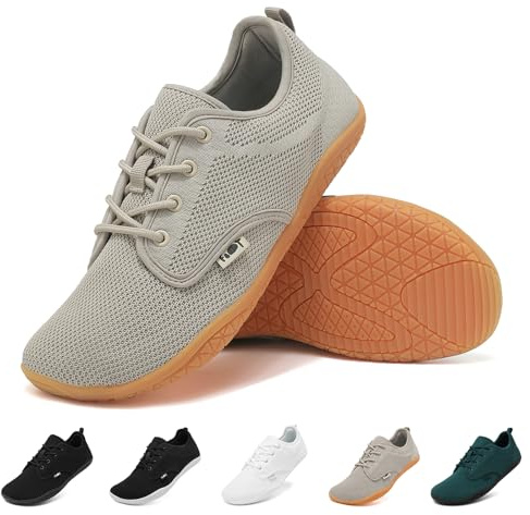 Geweo Unisex Barfußschuhe Sommer Barfuß Sneaker Bequem Sommer Sportschuhe | Breite Zehenbox,Zero-Drop Sohle,Leicht Barfuss Schuhe, Barefoot Shoes, Atmungsaktiv Minimalschuhe Laufschuhe