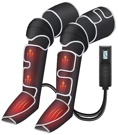 COMFIER Leg Massager for Circulation and Pain Relief, Leg Wraps Massage Boots with Heat and Compression,3 Heat 3 Modes 3 Intensities Full Foot and Calf Massage, Gifts for Women Men