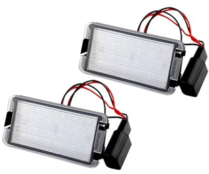 DJUAWI Car Rear License Plate Light For Seat For Altea For Ibiza For Arosa For Cordoba For Toledo For Leon 2PCS LED License Plate Number Light Car Accessories