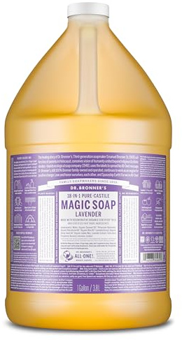 Dr Bronner's - 18-in-1 Lavender Pure-Castile Liquid Soap, 3.79L Bottle