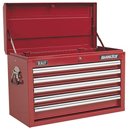 Sealey Ap33059 Topchest 5 Drawer With Ball Bearing Runners - Red