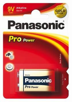 Panasonic Bloc alcaline 9 V 6LR61PPG/1BP Pro Power