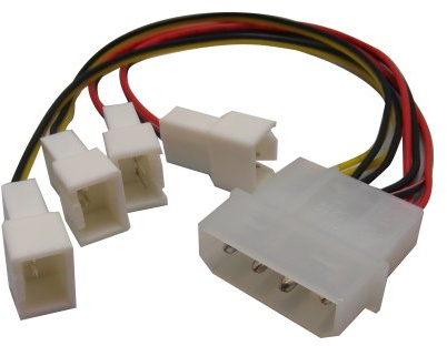 Evercool EC-DF003 Molex to 3 pin fan cable for 4 fans (AK-CB001)