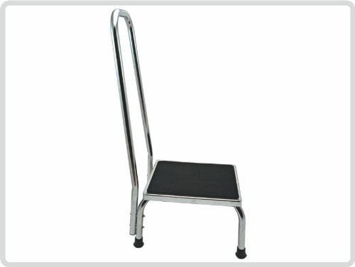 Trittstufe aus Metall mit gebogener Haltegriff - Fußtritt Trittstufe Tritthocker
