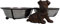 Antic Line Gamelle Double Chien
