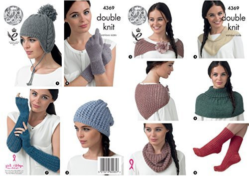 King Cole 4369 Knitting Pattern Leaflet Hats, Scarf, Neck Warmers, Gloves and Fingerless Gloves to knit in King Cole Baby Alpaca DK by King Cole