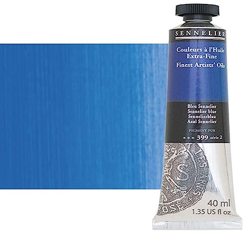 Sennelier Artists' Oil Color, 40ml Tube, Sennelier Blue S2