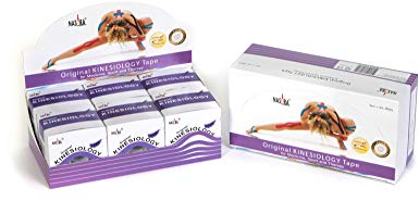 Nasara Original Kinesiologisches Physio Sport Tape: 6er Box mit 6 Tapes für Sport und Medizin inkl. gratis Videoanleitungen, Rollengröße 5cm x 5m, lila