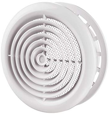 Blauberg DPR 150-A Circle Air Vent Grill 150mm (6inch) Ducting White Ventilation Cover