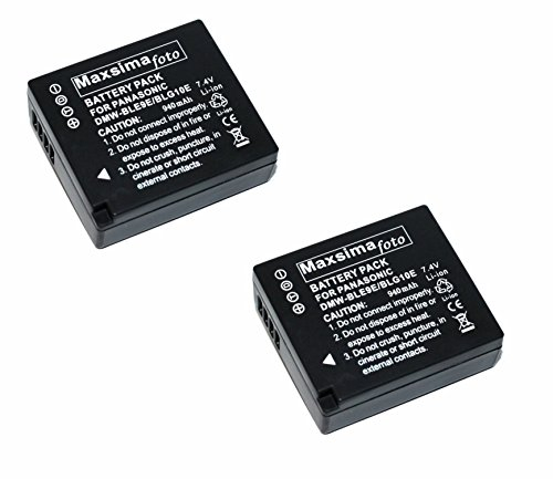 Maxsimafoto - 2x (Twin Pack) Battery for Panasonic Lumix DMC-GF6, GX7, TZ80, TZ100 Compatible with DMW-BLG10, DMW-BLG10E.