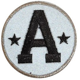 alles-meine.de GmbH reflektierender Flicken A 5,4 cm Bügelbild - Reflex Sticker Aufnäher Applikation Reflektor Logo Emblem