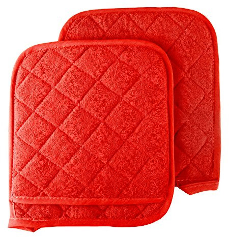 Lavish Home Pot Holder Set, Red