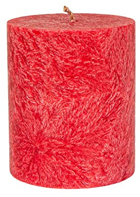 Kerzenfarm Hahn Stearin Stumpenkerze rot 75 x 64 mm