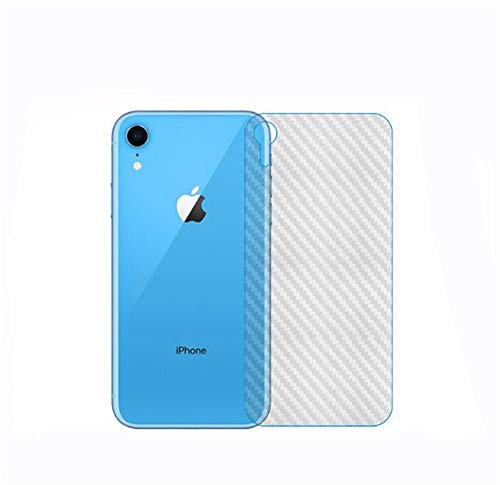 Yidai-Silu 3pcs Folie für iPhone XR Rückseite Folie 【Kohlefaser Atmungsaktiv Struktur, Anti-Rutsch, Anti-Fingerabdruck】 Kratzfest Back Klebefolie für iPhone XR Protector Film