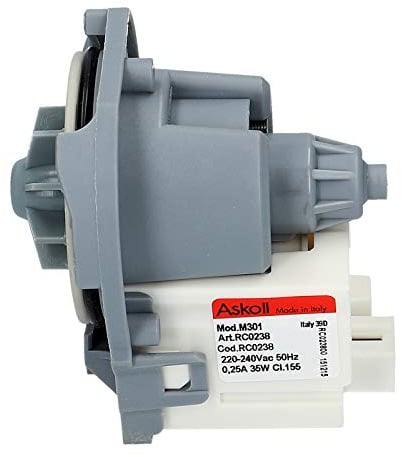 LUTH Premium Profi Parts - Pompa di scarico per lavastoviglie compatibile con Bauknecht Whirlpool 48123601858558 Askoll RC0238 Grau