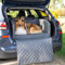 CopcoPet - Travel Bed Hundebett für Kofferraum 90x55x38cm Kunstleder - Kofferraumschutz Hund wasserabweisend & Kratzfest - Hundebett Auto rutschfest & robust mit Schutzdecke - Reisebett Hund Grau