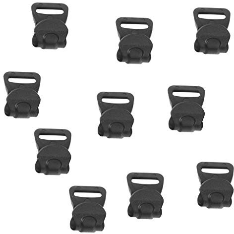 Tenlacum Plastic Inner Tent Hooks C Clips for Camping Caravan Awning Tent Pole(10pcs) (L)
