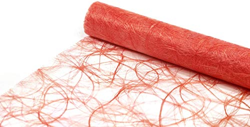 Sizoweb Tischläufer Tischband Dekoration Dekor Breite 30 cm Rollenlänge und Farbe wählbar Lachs Salmon 5 Meter