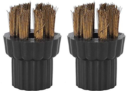 Testina Multifunzione per Scopa a Vapore, 2 Pezzi Spazzola a Vapore in Ottone per Testine di Ricambio Adatti per Spazzole Metalliche Steam Mop X5