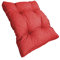 chilly pilley Loungekissen Rattansessel Auflagen Rattanpolster Rattan Lounge Set Gesteppt Sitzkissen Kissen Rückenlehne mit Keder Loungekissen (Sitzkissen 80x60x10, Rot)