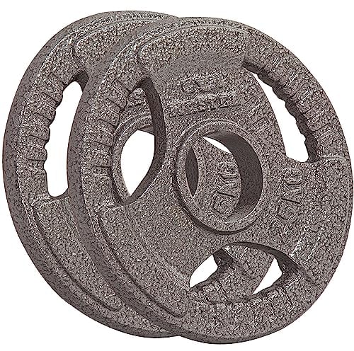 GYM MASTER Pair of Tri Grip 2 Olympic Weight Plates in Cast Iron - 2.5kg