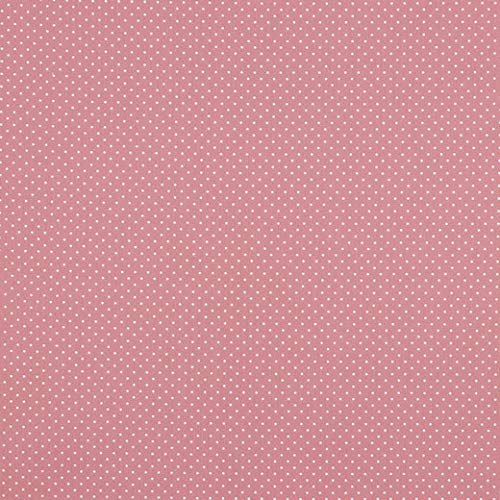 babrause® Baumwollstoff Pünktchen Altrosa Webware Meterware Popeline OEKOTEX 150cm breit - Ab 0,5 Meter