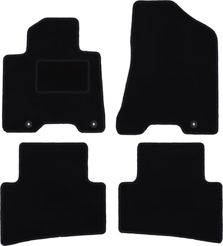 Wielganizator Automatte – Passend für Hyundai Tucson III SUV 2015- – Velours – Autozubehör - Auto Fußmatten – Fußmatte Auto – 4-teilig - schwarz