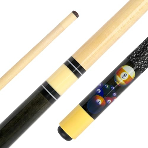 Stradivari Billard-Queue Miami | Ausgewogener Bergahorn-Queue | rutschfeste Nylon-Wicklung | 530 g | Pool Queue
