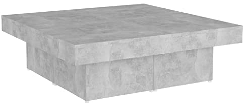 vidaXL Coffee Table Modern Home Living Room Furniture Accessories Couch End Side Center Accent Table Set Sofa Table Set Chipboard Concrete Grey