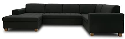 DOMO. collection Wohnlandschaft Sugar, Sofa, Couch, Polstergarnitur, Moderne U-Form, 162 x 333 x 199 cm, anthrazit