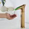 Rétro Mitigeur Lavabo Automatique à Infrarouge Froid et Chaud Robinet Mitigeur Lavabo Cascade Led Changement de Couleur Robinet Automatique avec Capteur Infrarouge-Antique_Haut