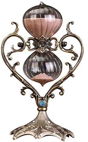 JINYISI Sablier, sablier 30/60 minutes, sablier rotatif à 360 °, sablier en forme de cœur, cadeau romantique pour la Saint-Valentin