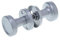 Aqbau® Bouton de porte rotatif sur rosace ronde | Poignée de porte | Set complet de boutons de porte avec boulons et vis (argent)