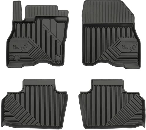 MOTOS Tapis de sol caoutchouc pour Nissan Leaf II depuis 2017 Améliorez Votre Confort de Voyage avec Le tapis noir antidérapant Auto No.77- tapis voiture Tous Temps pour Voiture, Protection Contre les