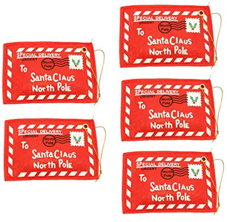 Cartes-cadeaux De Porte-argent De Noël Avec Enveloppes Pour Ornement D'arbre De Noël 5pcs, Décorations D'arbres De Noël, Ornements Suspendus De Noël, Cadeaux De Noël