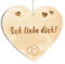 Familie Herz Ich Liebe Dich! Schild Dekoschild Herzschild Holzherz Holzschild 10 x 10cm Geschenk für die Familie Spruch Geschenk Holz Geschenk EIN Geschenk für die Familie
