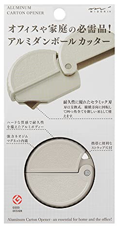 Midori 35491006 Taglierina per cartone in alluminio, argento